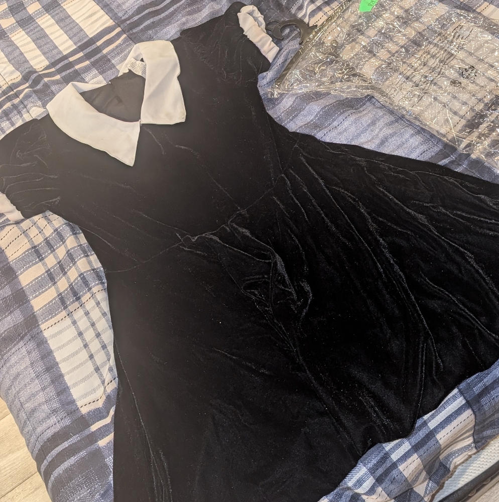 Classic Black Velvet Kids Dress ( Wendy Adams )